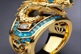 do custom 3d jewelry model,3d jewelry design, jewelry rendering for 3d printing