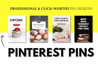 create 100 high quality custom  professional pinterest pin design for your blog