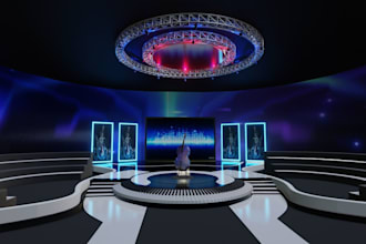 create stunning 3d stage design, concert event stage, virtual stage