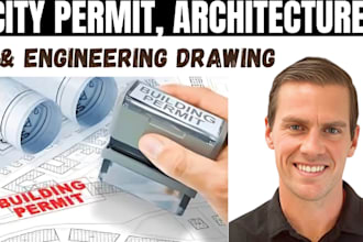 create site plan from google maps with stamp and seal for city permit approval