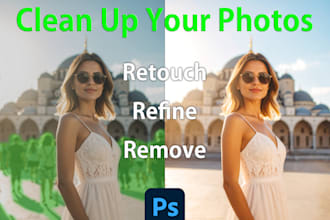 professionally remove unwanted objects or people and retouch backgrounds
