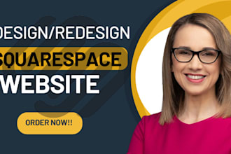 build squarespace website design or redesign squarespace website development