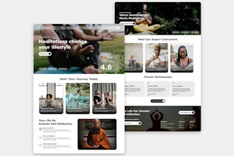 develop a responsive meditation, affirmation, fitness, and yoga website