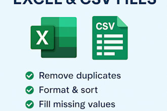 clean and process excel or CSV data using python and excel