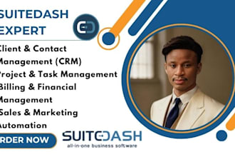 setup suitedash crm client portal circles, automation with needed integrations