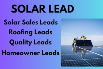 provide fresh solar leads and roofing leads through google map