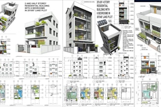 architect draw 2d floor plans, 3d render, permit drawings, blueprints in autocad
