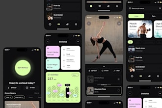 create cross platform fitness app with custom UI UX