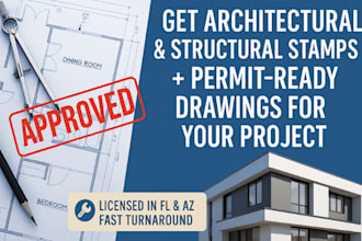 do architectural stamp, structural stamp, set of drawings for city permit