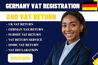 prepare and file your vat returns for germany or UK with tax authorities
