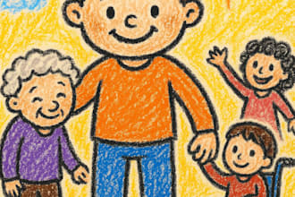 make children story book illustration and kids picture book
