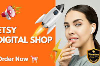 etsy shop setup for digital downloads with SEO listings