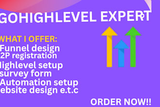 build  sales funnel, website , go high level klaviyo crm for your business