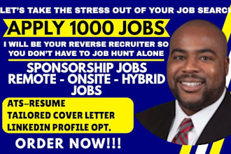 search, apply remote job, onsite job, sponsorship job using reverse recruiting