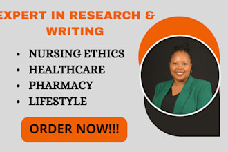 write and research on nursing ethics, healthcare, pharmacy and lifestyle tasks