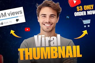 design eye catching and clickbait youtube thumbnails