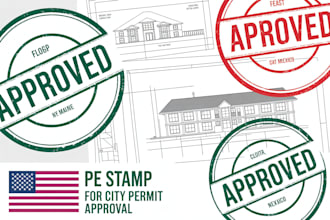 pe stamp for city permit approval in florida, ca, texas, ny, maine, new mexico