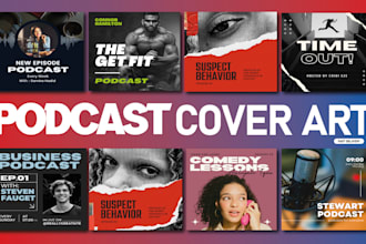design podcast thumbnail, cover art, and unique podcast artwork