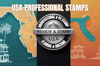 review stamp as licensed civil and structural engineer in florida and arizona