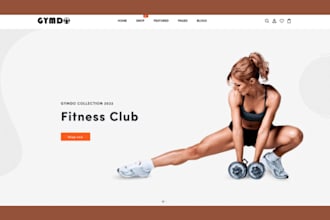 create fitness equipment website home gym resistance band yoga mat shopify store