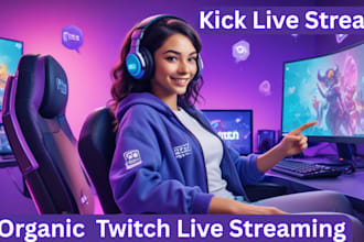 promote your kick, twitch to real active audience to bring in live viewers