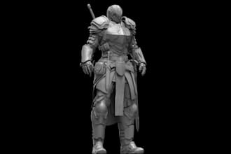 do custom 3d sculpture 3d game character 3d fantasy figures busts angles statues