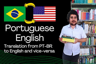 manually translate from english to portuguese and vice versa