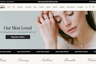 design jewelry shopify engagement ring store necklace website wristwatch store