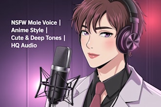 be your deep sexy male voice actor for animation asmr androgynou lgbtq narration