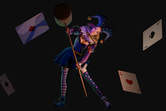 create a game ready stylized 3d character