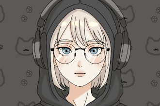 draw headshot in anime, manga or manhwa art style