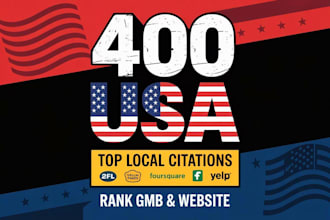 add your business on top 400 USA local SEO citations directories
