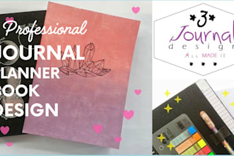 design custom planner, journals design, digital planner, and workbook design