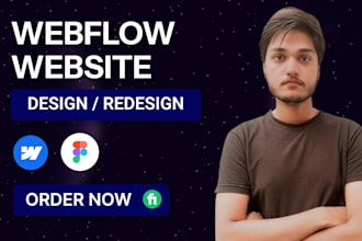 build a stunning webflow website, figma to webflow with responsive design