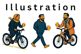 draw your comic, cartoon, illustration, vintage logo, retro