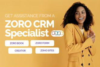 help you with zoho crm zoho book zoho campaign zoho form zoho sites zoho creator