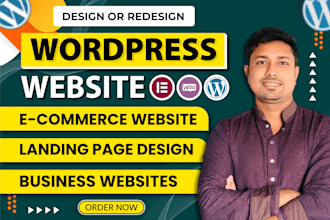 design responsive wordpress website or landing page with elementor pro