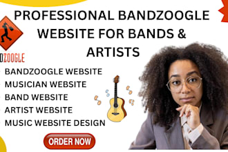 design a professional bandzoogle website for musicians or bands