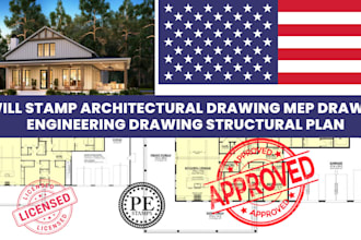stamp architectural drawing mep drawing engineering drawing structural plan