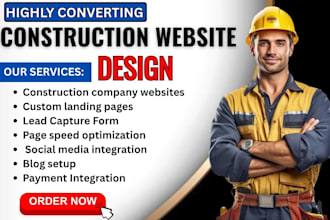 design construction website roofing website hvac website plumbing website