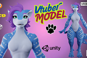 do custom 3d furry avatar, vrc nsfw fursona model for vrchat, animaze, vseeface