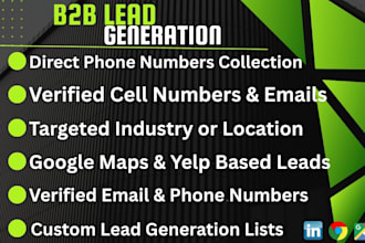collect direct phone numbers, verified cell numbers, and email leads