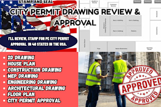 draw review stamp 2d floor plan house plan mep architectural drawing city permit