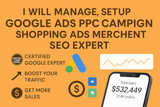 optimize, setup google ads ppc campaign shopping ads merchant center sales seo