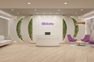 create 3d renders for office interior design
