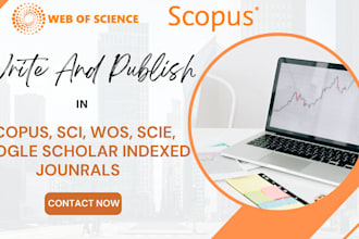 write publish research articles on scopus, sci, scie, ahci, wos indexed journals