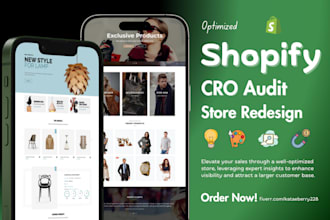 do shopify cro audit, design shopify store redesign to increase conversion rate