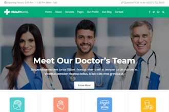design doctor website plastic surgery dental hospital medical health website seo