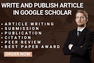 write and publish article in google scholar indexed journals