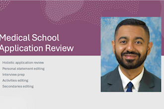 edit medical school personal statements and applications
